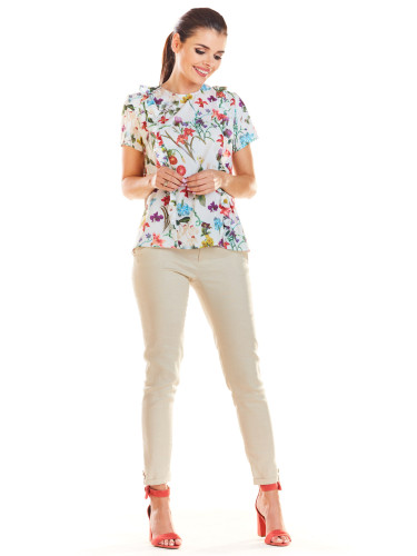 Infinite You Woman's Blouse M198 Ecru/Flowers