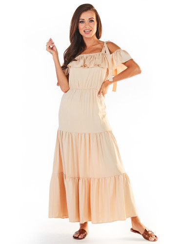 Awama Woman's Dress A358 Beige