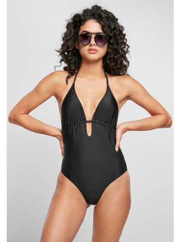 Women's recycled triangle swimsuit black