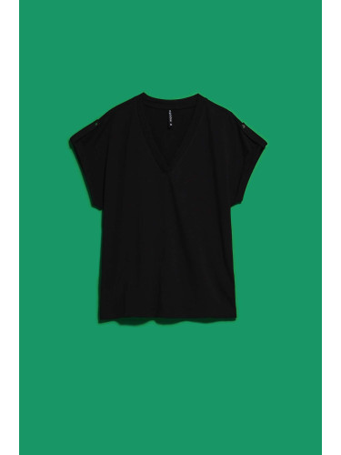 Marisse Women's T-Shirt L-Ts-4076 Black