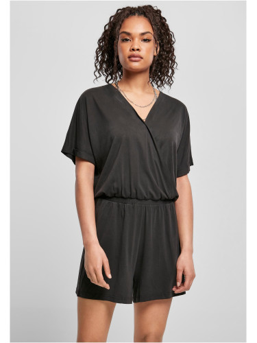 Women's short modal jumpsuit in black