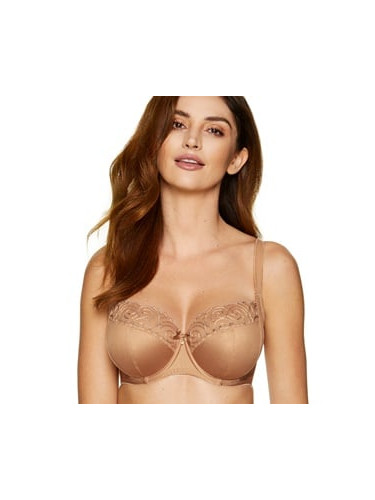 Soft bra Onyx / B2 - beige and gold