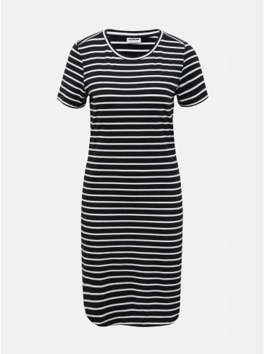 White-black striped basic dress Noisy May Simma - Women