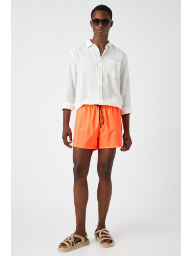 Koton Basic Marine Shorts with Lace-Up Waist