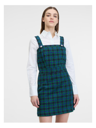 Orsay Navy Blue Ladies Plaid Dress - Ladies