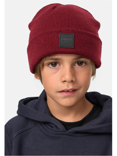 Logopatch Beanie Kids 2-Pack Coal+Burgundy