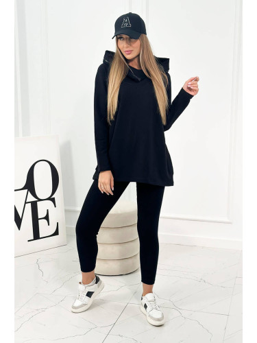 Set cotton sweatshirt + leggings black