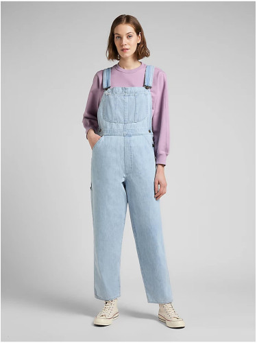 Light Blue Women's Denim Pants with Bib Lee - Women