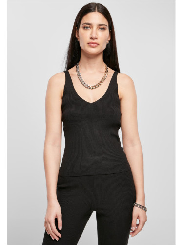 Women's ribbed knit black