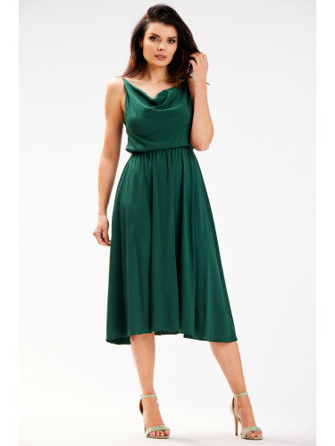 Awama Woman's Dress A579 Bottle Green