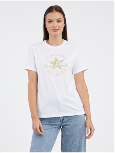 White women's T-shirt Converse Chuck Taylor Floral