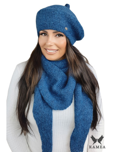 Дамски комплект Kamea Kamea_Set_Beret&Scarf_K.22.210.12_Navy_Blue