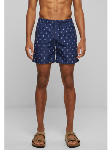 Patterned swimsuit shorts anchor/navy