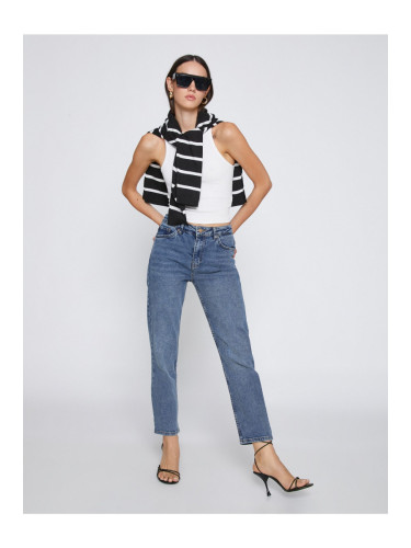 Koton Straight Leg Jeans Pants High Waist - Eve Slim Jeans
