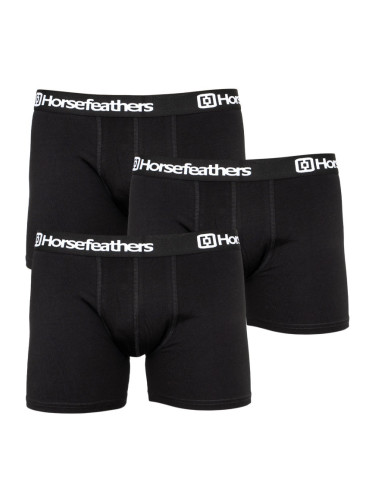 3PACK men's boxers Horsefeathers black