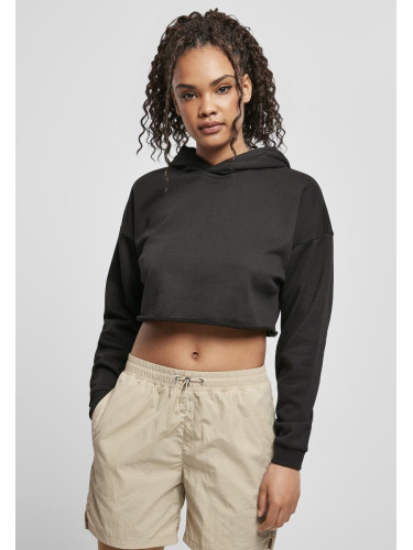 Women's Oversized Cropped Hoody Black