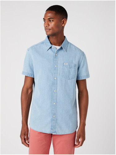 Light blue men's denim shirt Wrangler - Men