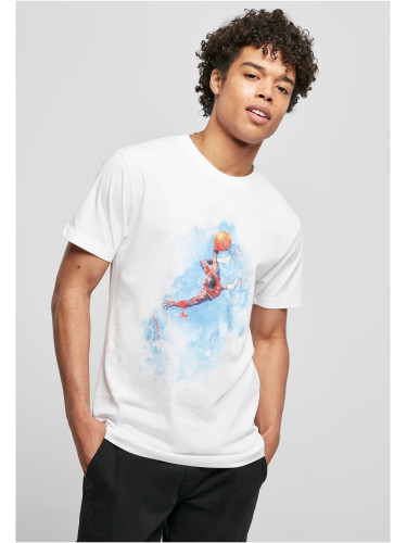 Basketball T-shirt with clouds white