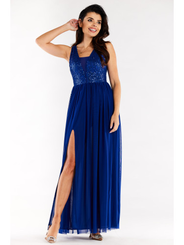 Awama Woman's Dress A486 Blue