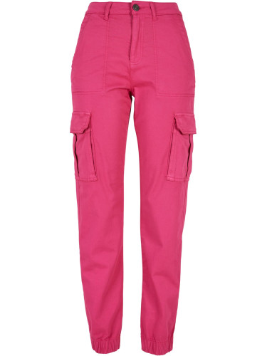 Women's Cotton Twill Utility Cotton Trousers Hibiscus Pink