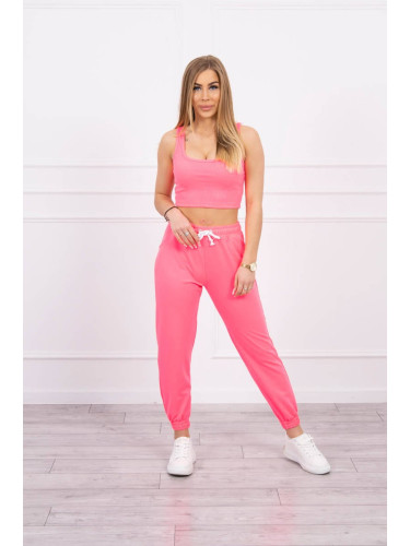 Set top+pants pink neon