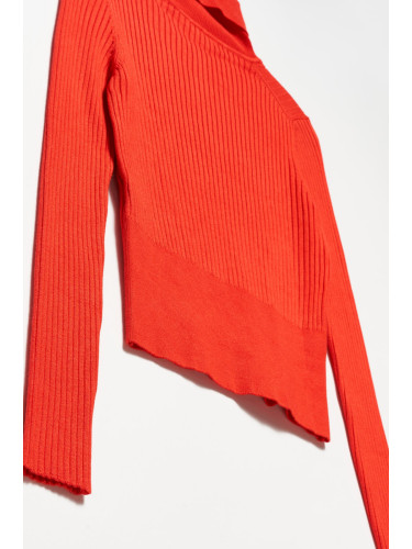 Dilvin 1297 Водолазка Basic кадифе пуловер-червено