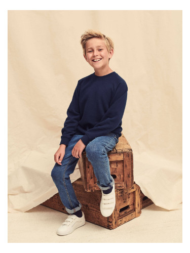 Granatowa bluza dziecięca Raglan Sweat Fruit of the Loom