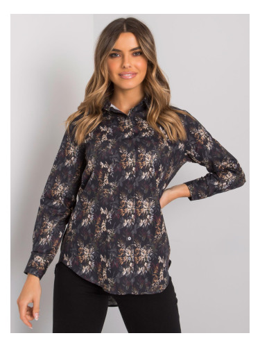 Black patterned women's shirt Edgewood RUE PARIS