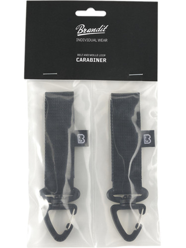 Belt Snap and Molle Loop 2 Pack Black