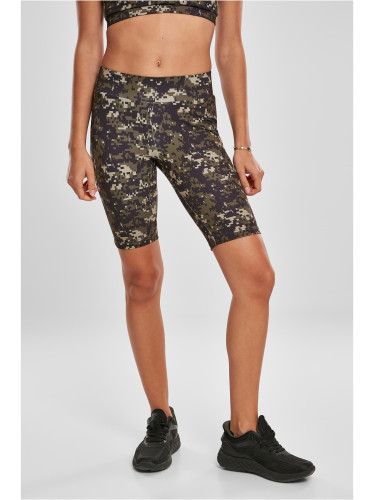 Women's High Waist Camo Tech Cycle Shorts in Wooden Digital Camouflage