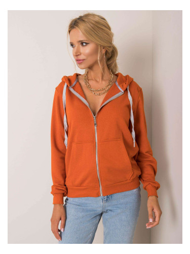 Dark orange cotton sweatshirt