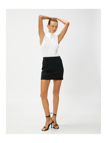 Koton Mini Skirt Quilted Look