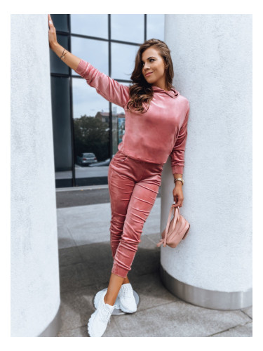 Różowy damski komplet welurowy SO COMFY Dstreet