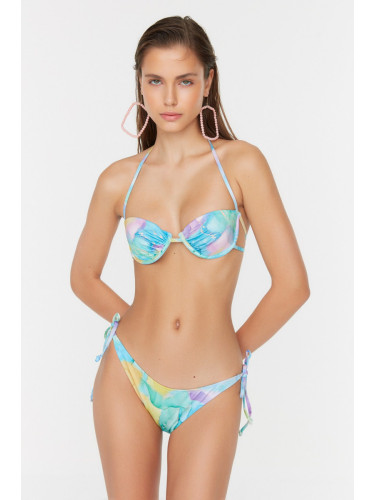 Trendyol вратовръзка боя шарени бикини дъна с редовни крака