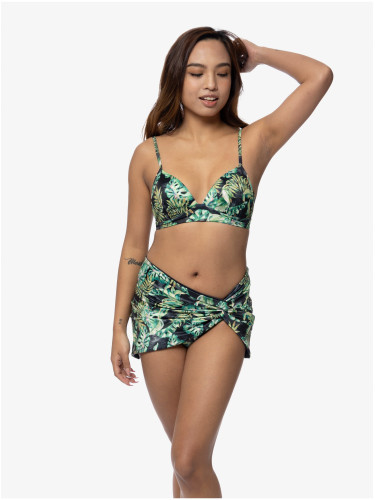 Black-green women's patterned swimsuit skirt DORINA Kano - Women's