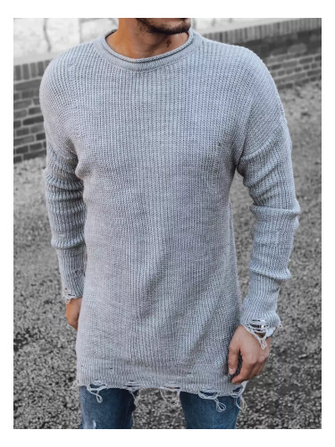Sweter męski jasnoszary Dstreet