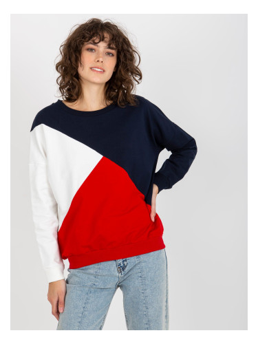 Women's basic sweatshirt without hood - multicolor