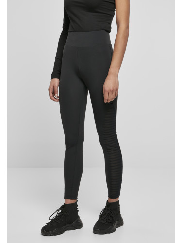 Women's Highwaist Biker Tech Mesh Leggings - Black