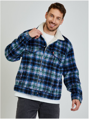 Levi's Blue men's checkered shirt jacket with wool blend Levi's - Men's®