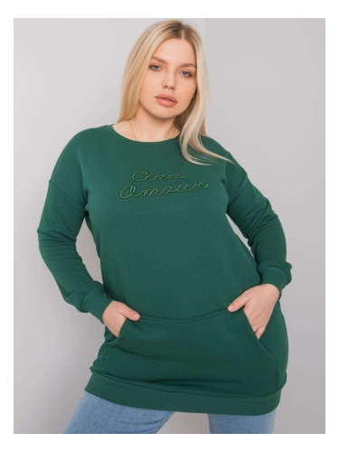 Dark green sweatshirt plus sizes