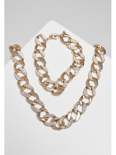 Комплект златна огърлица и гривна