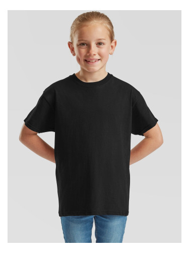 Black T-shirt for Children Original Fruit of the Loom