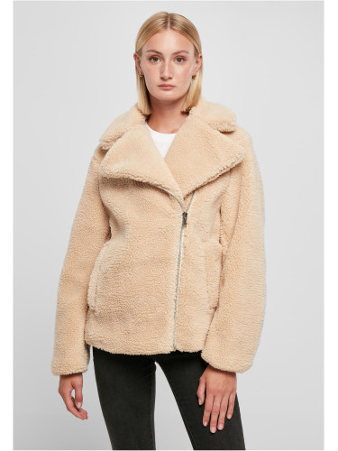 Women's Sherpa Biker Union Jacket Beige