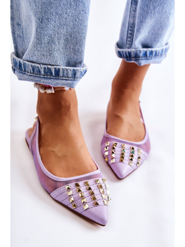 Women's ballerinas with studs purple Kinley