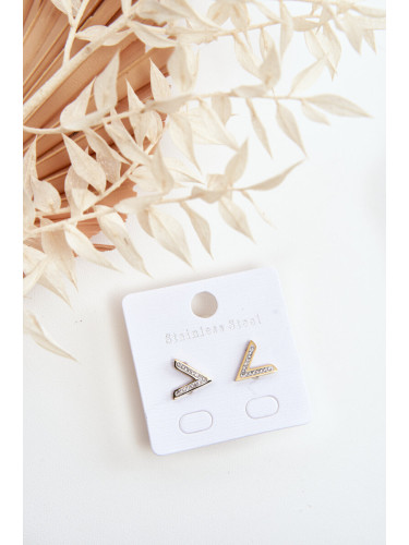 Glam Chic Класически V-образни златни обеци