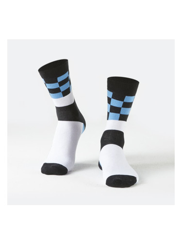 Men's blue checkerboard socks