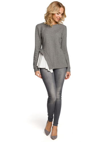 Made Of Emotion Woman's Blouse M333 Grey