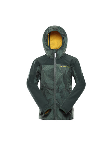 Kids softshell jacket ALPINE PRO HOORO loden frost variant PA