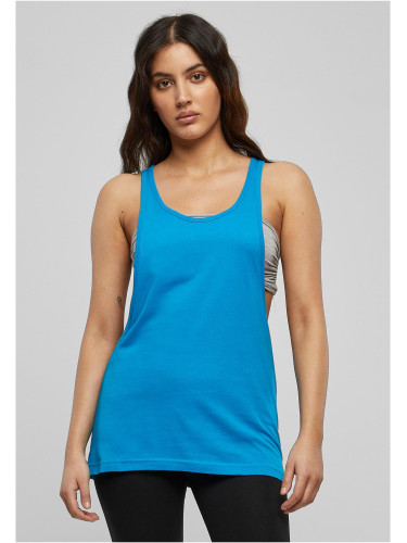 Women's loose turquoise tank top