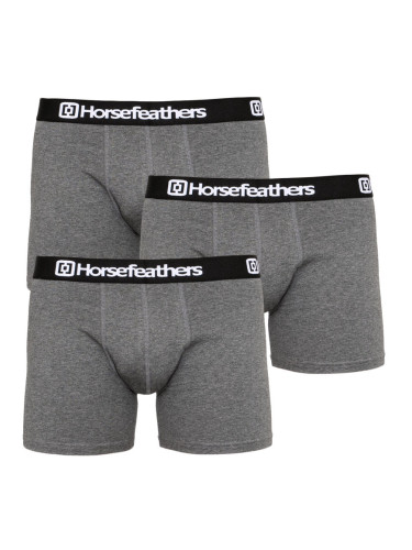 3PACK Men's Boxers Horsefeathers Dynasty heather anthracite